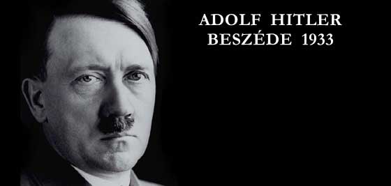 ADOLF HITLER BESZÉDE 1933.