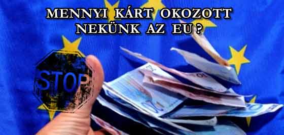 MENNYI KÁRT OKOZOTT HAZÁNKNAK AZ EU TAGSÁG?